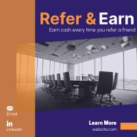 Minimalist Refer and Earn Instagram Post