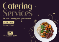 Catering At Your Service Postcard Design