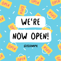 We're Open Pattern Instagram Post Image Preview