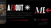 About Me Dark Themed Facebook Event Cover