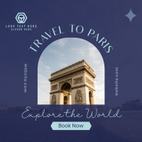 Travel to Paris Instagram Post Design