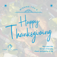 Thanksgiving Greeting Minimalist Instagram Post Design