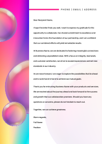 Gradient Bubble Letterhead