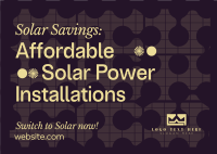 Solar Power Installations Postcard Design