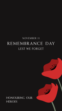 Remembrance Day Facebook Story Design