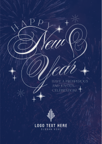 Elegant New Year Greeting Flyer