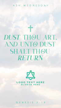 Minimalist Ash Wednesday Instagram Reel Image Preview