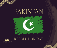 Pakistan Day Brush Flag Facebook Post