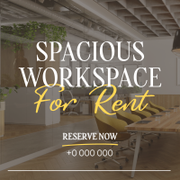 Spacious Space Rental Instagram Post