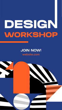 Modern Abstract Design Workshop Facebook Story