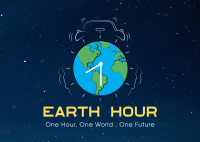 Alarm Clock Earth Postcard