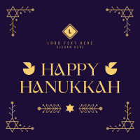 Hanukkah Menorah Ornament Instagram Post