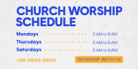 Church Worship Schedule Twitter Post