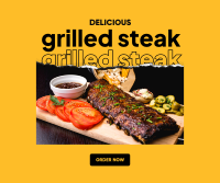 Delicious Grilled Steak Facebook Post