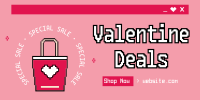 Pixel Shop Valentine Twitter Post