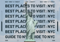 Best Places to Visit in New York City Postcard Image Preview