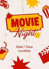 Retro Movie Night Flyer