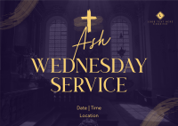 Ash Wednesday Volunteer Service Postcard Design