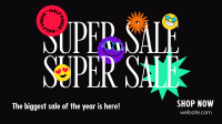 Funky Smiley Super Sale Facebook Event Cover