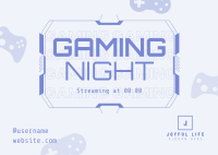 Streamers Night Postcard