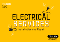 Electrician Postcard example 4