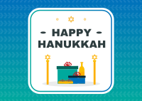 Hanukkah Gradient Pattern Postcard