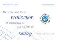 Minimalistic Business Quotes Postcard Design