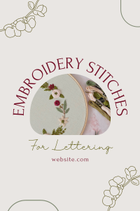 Embroidery Class Pinterest Pin