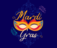 Decorative Mardi Gras Facebook Post