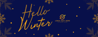 Snowy Winter Greeting Facebook Cover