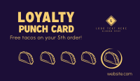 Tacos Loyalty Card Business Card Design