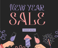 New Year Celebration Sale Facebook Post