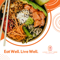 Healthy Food Sushi Bowl Instagram Post