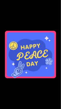 Peace Day Text Badge Facebook Story