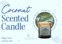 Coconut Scented Candle Postcard Design