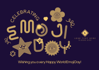 Celebrate Emojis Postcard