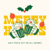 Christmas Drinks Promo Instagram Post