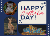 Modern Minimalist Australian Day Postcard