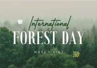 Minimalist Forest Day Postcard