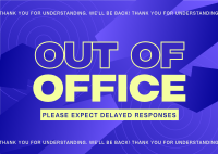 Corporate Out Of Office Postcard