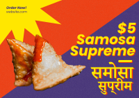 Samosa Supreme Postcard Design