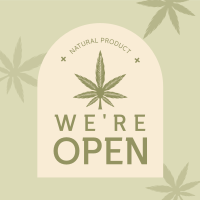 Open Medical Marijuana Instagram Post Design
