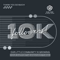 Retro Minimal Thank You Follower Instagram Post Image Preview