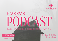 Horror Podcast Postcard