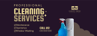 Professional Cleaning Services Facebook Cover Image Preview