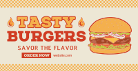 Vintage Tasty Burger Facebook Ad