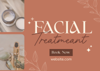 Beauty Facial Spa Treatment Postcard