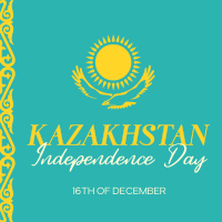 Ornamental Kazakhstan Day Linkedin Post Design