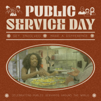 Retro Minimalist Public Service Day Instagram Post