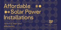 Solar Power Installations Twitter Post